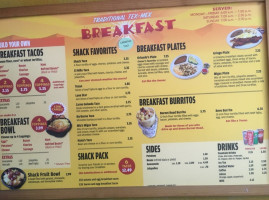 Taco Shack menu