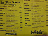 Au Bon Vivre menu