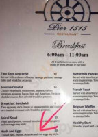 Pier 1515 menu