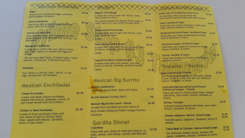 Mexican Cafe menu