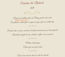 La Chaumiere menu