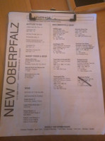 New Oberpfalz Brewing menu