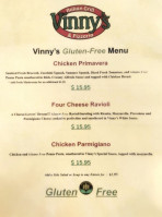 Vinny's Italian Grill Pizzeria menu