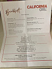 California Grill And Cantina menu