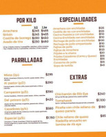 Cazadores menu