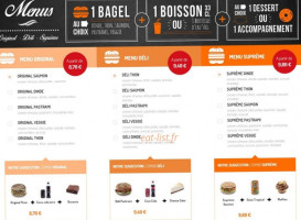 Bagel Corner Gobelins menu