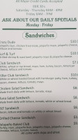 Pappy's Deli Pub menu