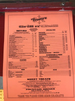 Frosty’s Grill N’ Chill menu