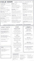 Field Brewing menu