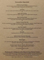 Jean Bonnet Tabern menu