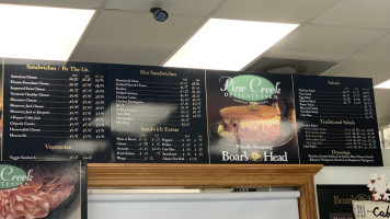 Pine Creek Deli menu