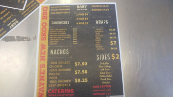 Wayne's New Skoo Bbq menu