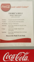 Fiore's House Of Quality menu