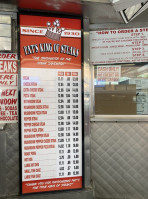 Pat's King Of Steaks menu