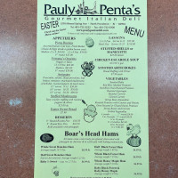 Pauly Pentas Gourmet Italian Deli menu