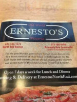 Ernesto's Pizza food