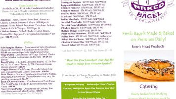 Naked Bagels menu