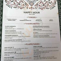 Casa Rustica menu