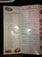 Pho Bang menu