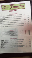 La Familia Bistro menu