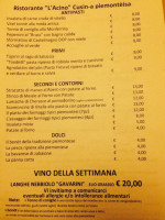 L'acino menu