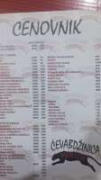 Panter Grocka menu