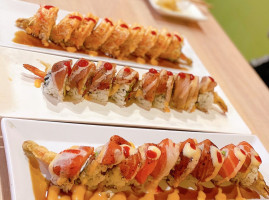 Orange Roll Sushi food