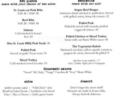 The Bbq Saloon menu