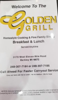 Golden Grill menu