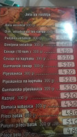 Straževica menu