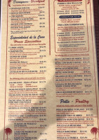 El Señorial Mexican menu