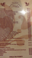 Tarsko Jezero menu