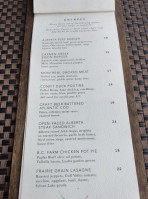 Sky Bistro menu