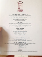 Landing House menu