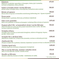 Restoran Perun menu