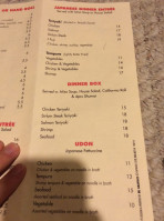 Fuji J Asian Bistro-sushi menu