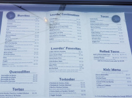 Lourdes Mexican Food menu