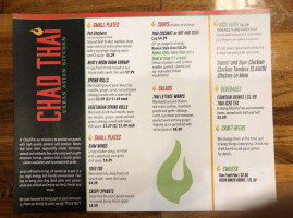 Chad Thai menu