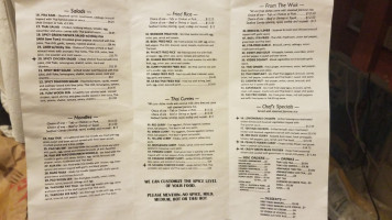 Sa Bai Thai Cuisine menu