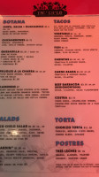 Taco Chelo menu