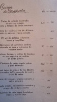 Alizia Casa De Comidas menu