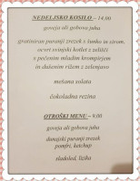 Gostilna In Picerija Sentpeter menu