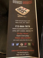 Sushi Sushi menu