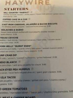 Haywire Plano menu