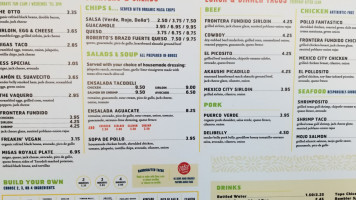 Tacodeli menu