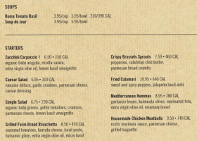 Ruscello menu