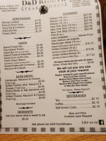 D&d Ribeye Steak House menu