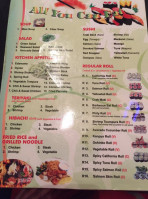 Tokyo Sushi menu