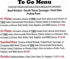 Franks Bar B Que Catering Service menu