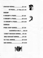 Pitt's Place menu